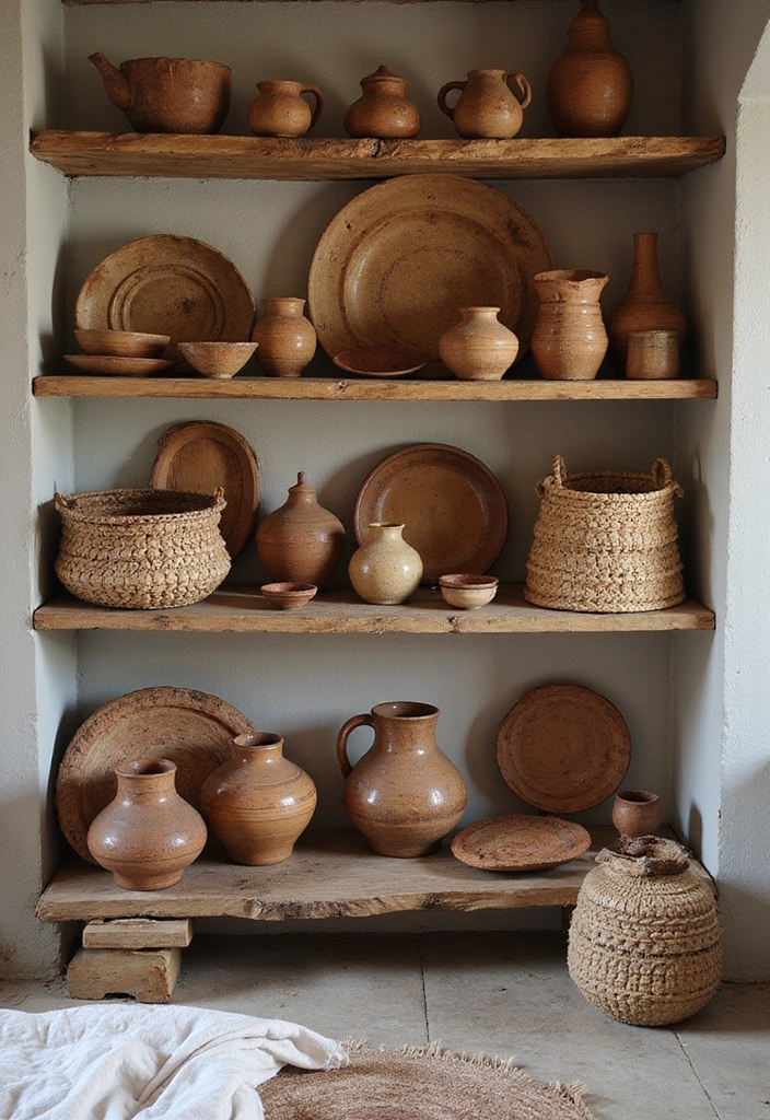 21 Farmhouse Bedroom Shelf Decor Ideas That'll Transform Your Space into a Dreamy Retreat! - 10. Handcrafted Touches