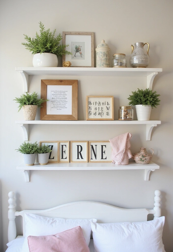 21 Farmhouse Bedroom Shelf Decor Ideas That'll Transform Your Space into a Dreamy Retreat! - 15. Creative Use of Letters and Signage