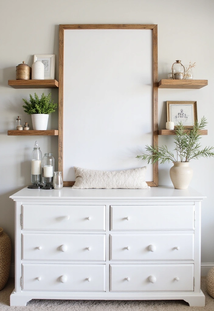 21 Farmhouse Bedroom Shelf Decor Ideas That'll Transform Your Space into a Dreamy Retreat! - 6. Statement Wall Art