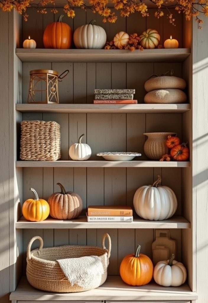 21 Farmhouse Bedroom Shelf Decor Ideas That'll Transform Your Space into a Dreamy Retreat! - 8. Seasonal Decor Swaps