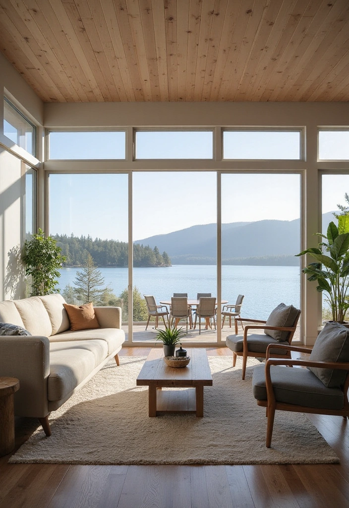 21 Modern Lake House Decor Ideas to Transform Your Space into a Stylish Retreat! - 1. Embrace Minimalism with Open Spaces
