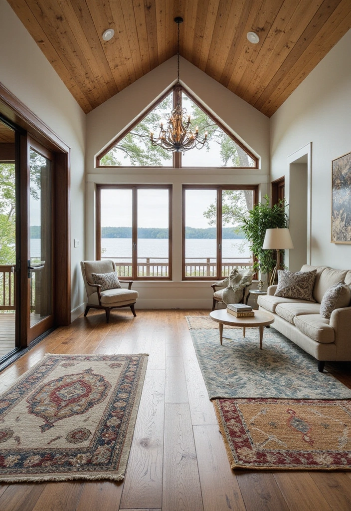 21 Modern Lake House Decor Ideas to Transform Your Space into a Stylish Retreat! - 18. Unique Flooring Options