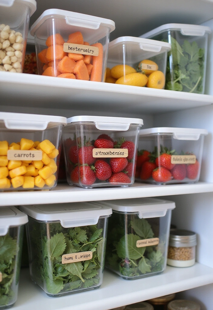 21 Refrigerator Organization Hacks for Fresh Fruits and Veggies (You'll Thank Me Later!) - 1. Clear Containers for Visibility
