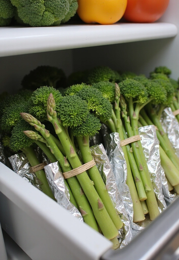 21 Refrigerator Organization Hacks for Fresh Fruits and Veggies (You'll Thank Me Later!) - 4. The Power of Aluminum Foil
