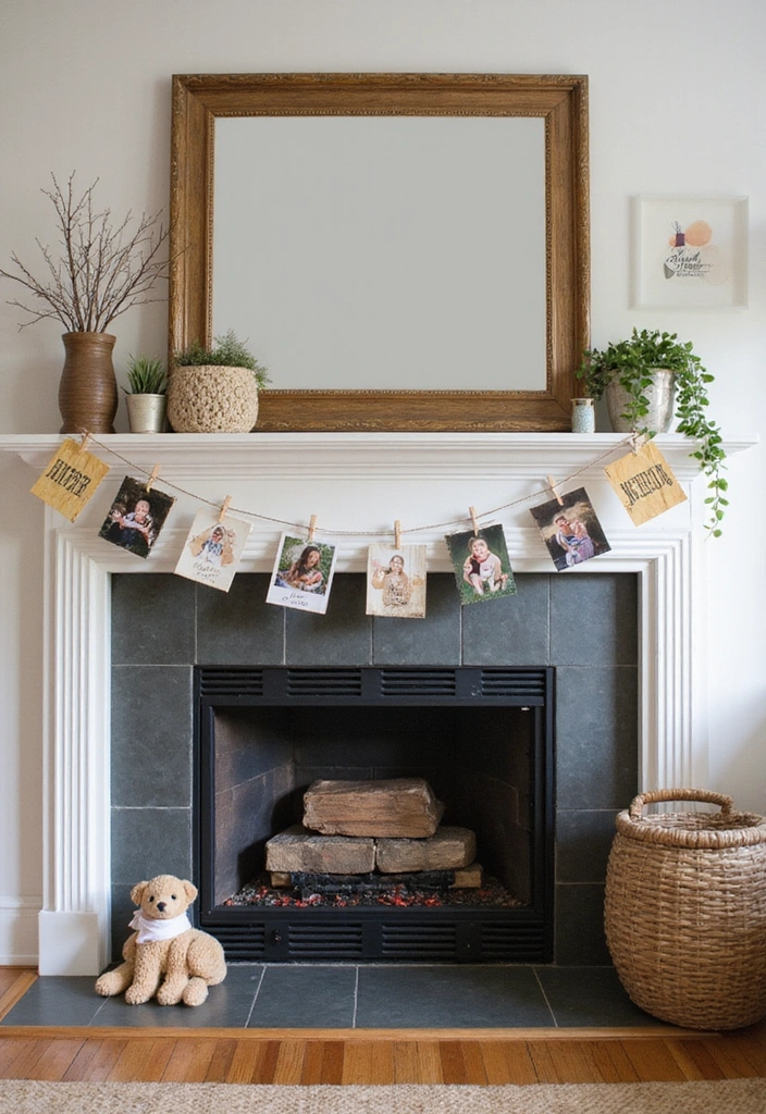 22 Affordable Fall Fireplace Decor Ideas That Look Luxurious (You’ll Love #11!) - 15. Personalized Decor