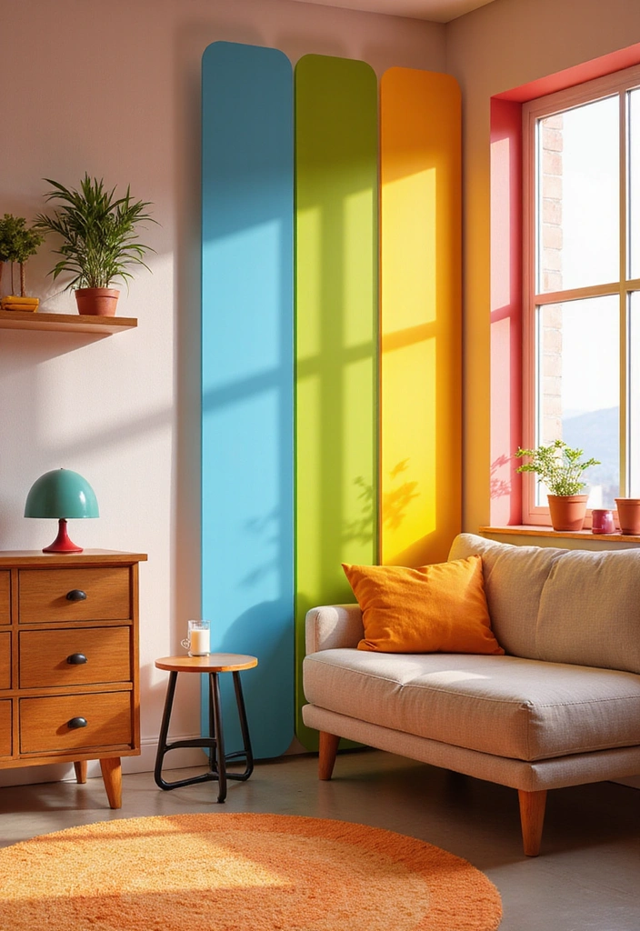 22 Best Room Dividers for Privacy and Style (Your Neighbors Will Be Jealous of #11!) - 13. Colorful Acrylic Panels