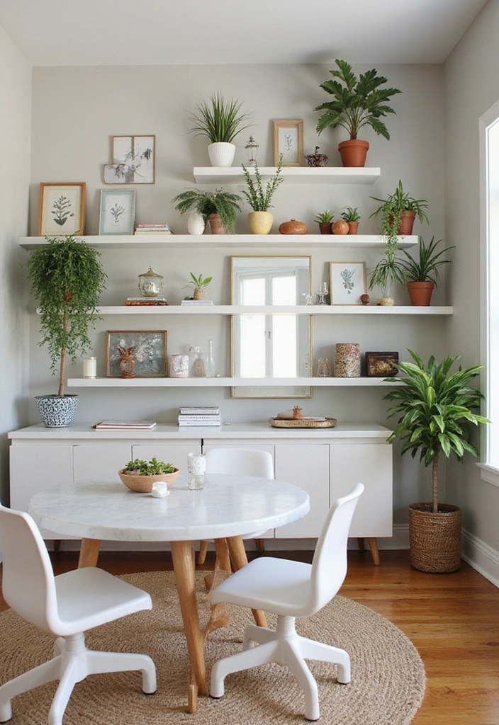22 Best Room Dividers for Privacy and Style (Your Neighbors Will Be Jealous of #11!) - 22. Floating Shelves as Dividers