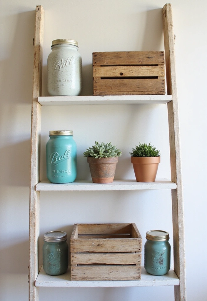 22 DIY Farmhouse Shelf Decor Ideas You Can Create This Weekend (Prepare for #8 to Blow Your Mind!) - 11. Upcycled Materials