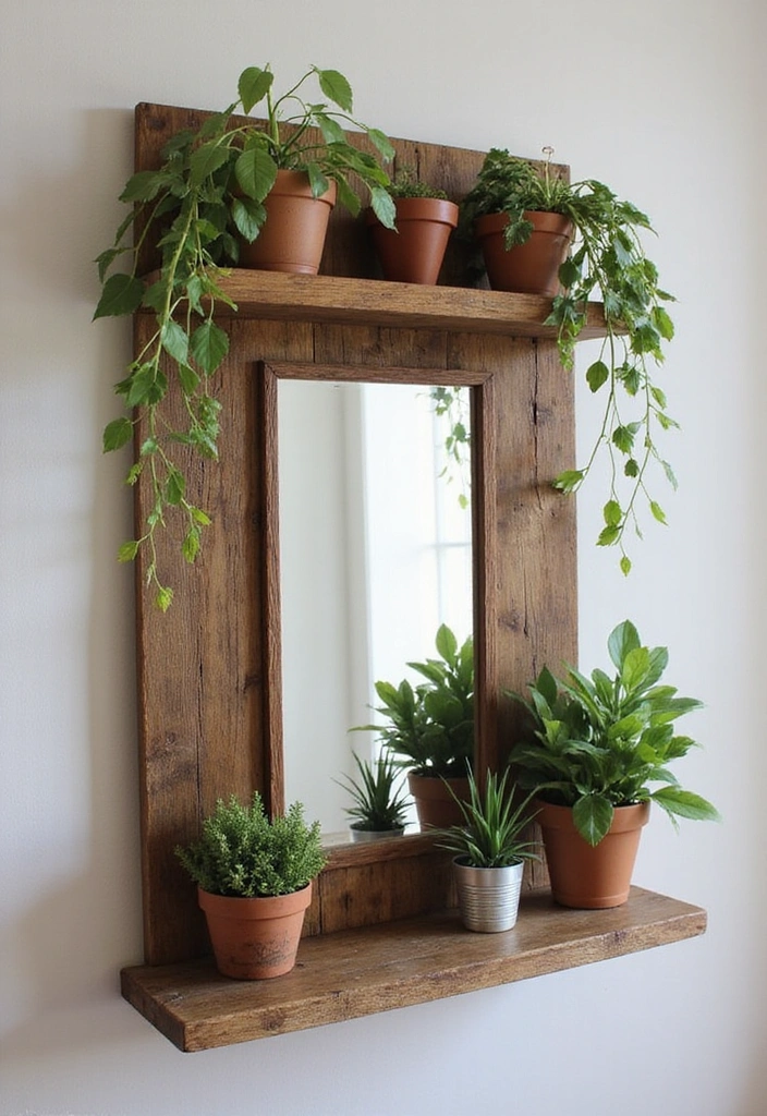 22 DIY Farmhouse Shelf Decor Ideas You Can Create This Weekend (Prepare for #8 to Blow Your Mind!) - 7. Rustic Mirrors