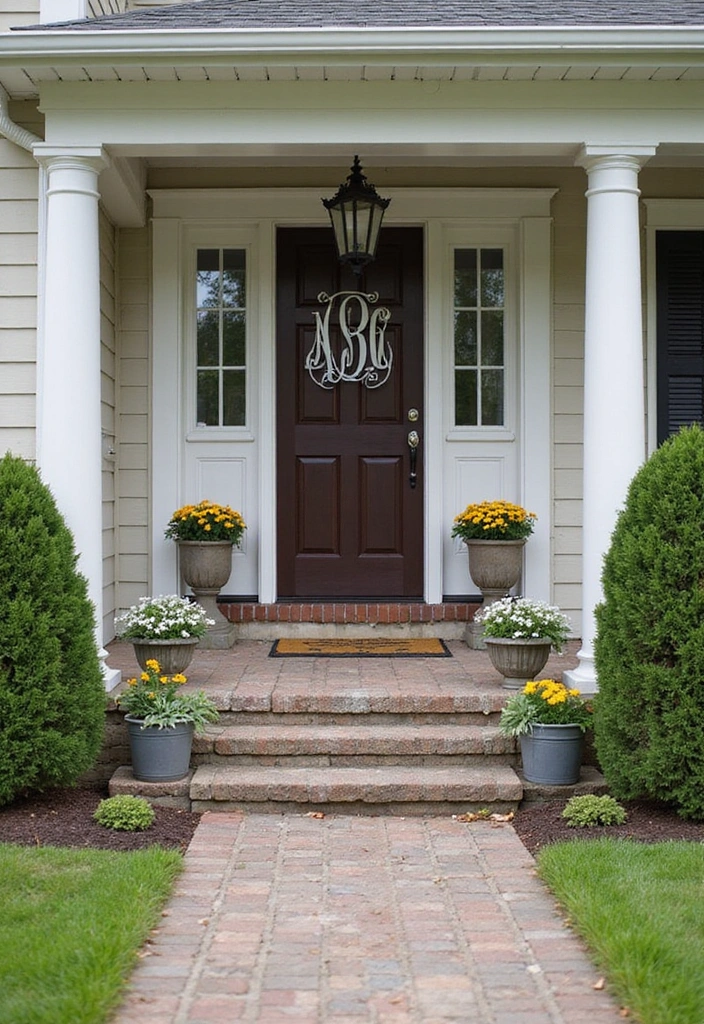 22 House Number Trends for 2024 That Everyone Is Talking About (Find Your Fave!) - 10. Monogrammed Magic