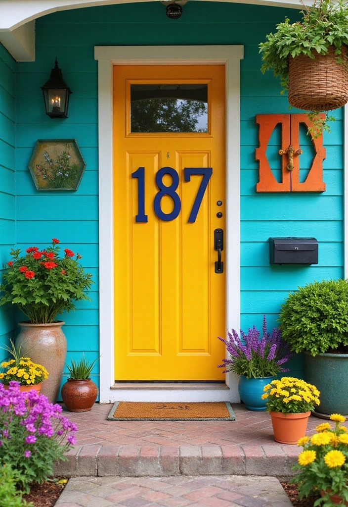 22 House Number Trends for 2024 That Everyone Is Talking About (Find Your Fave!) - 3. Bold Colors