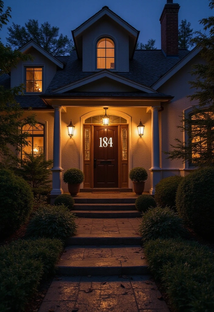 22 House Number Trends for 2024 That Everyone Is Talking About (Find Your Fave!) - 9. Light Up the Night