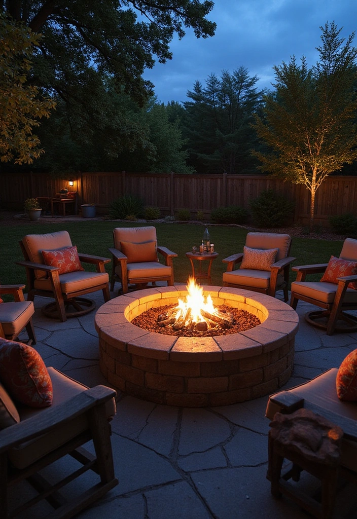23 DIY Stone Wall Ideas That'll Elevate Your Home Decor Without Breaking the Bank (#19 Is a Must-Try!) - 11. Stone Fire Pit for Cozy Gatherings