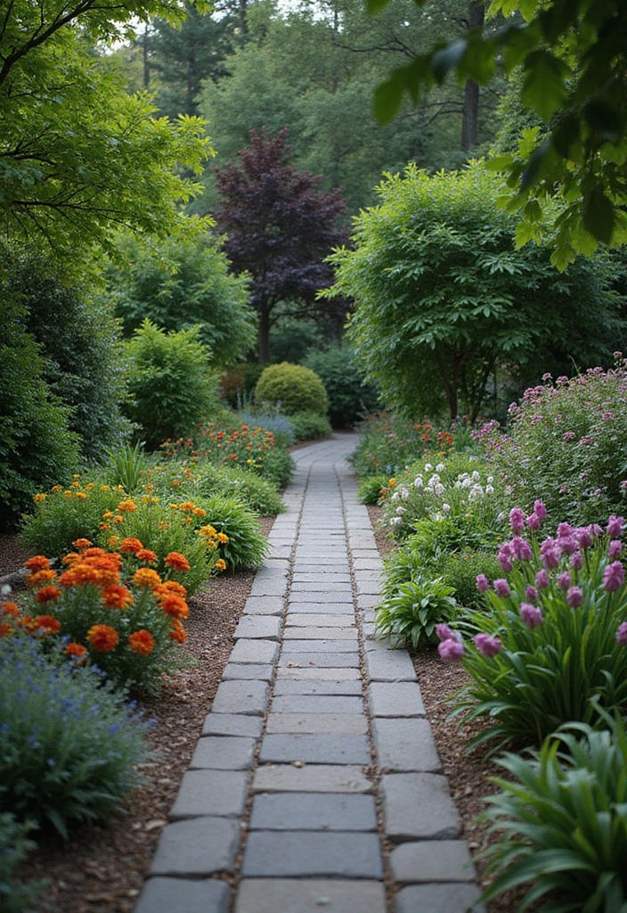 23 DIY Stone Wall Ideas That'll Elevate Your Home Decor Without Breaking the Bank (#19 Is a Must-Try!) - 13. Stone Garden Pathway for Curb Appeal