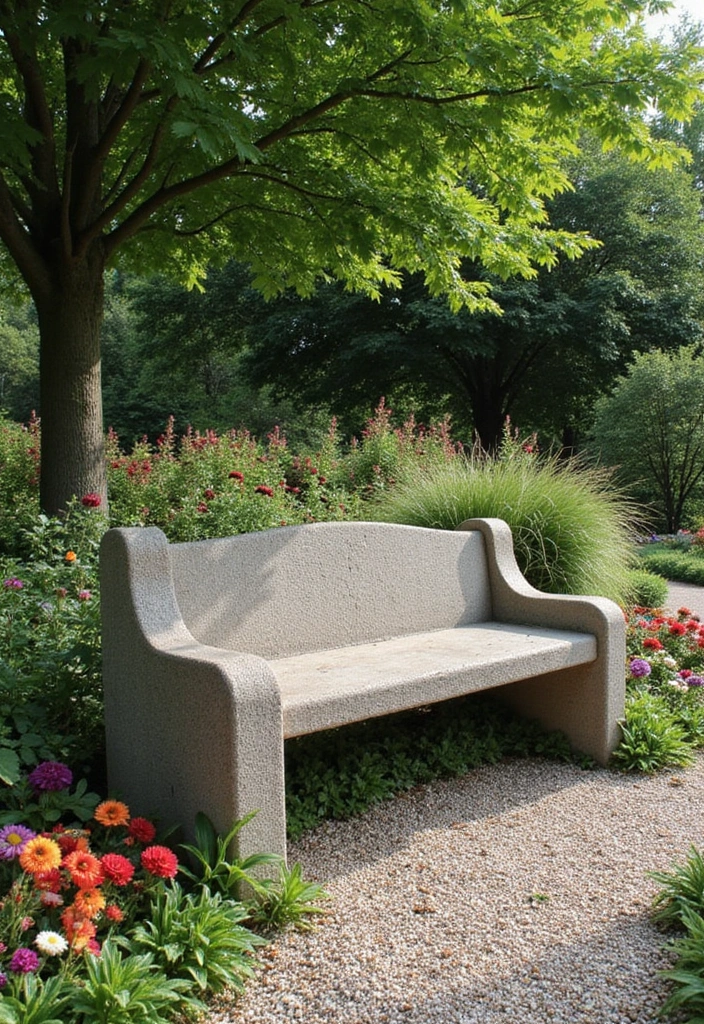 23 DIY Stone Wall Ideas That'll Elevate Your Home Decor Without Breaking the Bank (#19 Is a Must-Try!) - 18. Stone-Mason Bench for Outdoor Relaxation