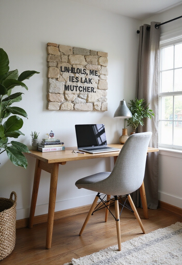 23 DIY Stone Wall Ideas That'll Elevate Your Home Decor Without Breaking the Bank (#19 Is a Must-Try!) - 22. DIY Stone Wall Quote Art for Inspiration