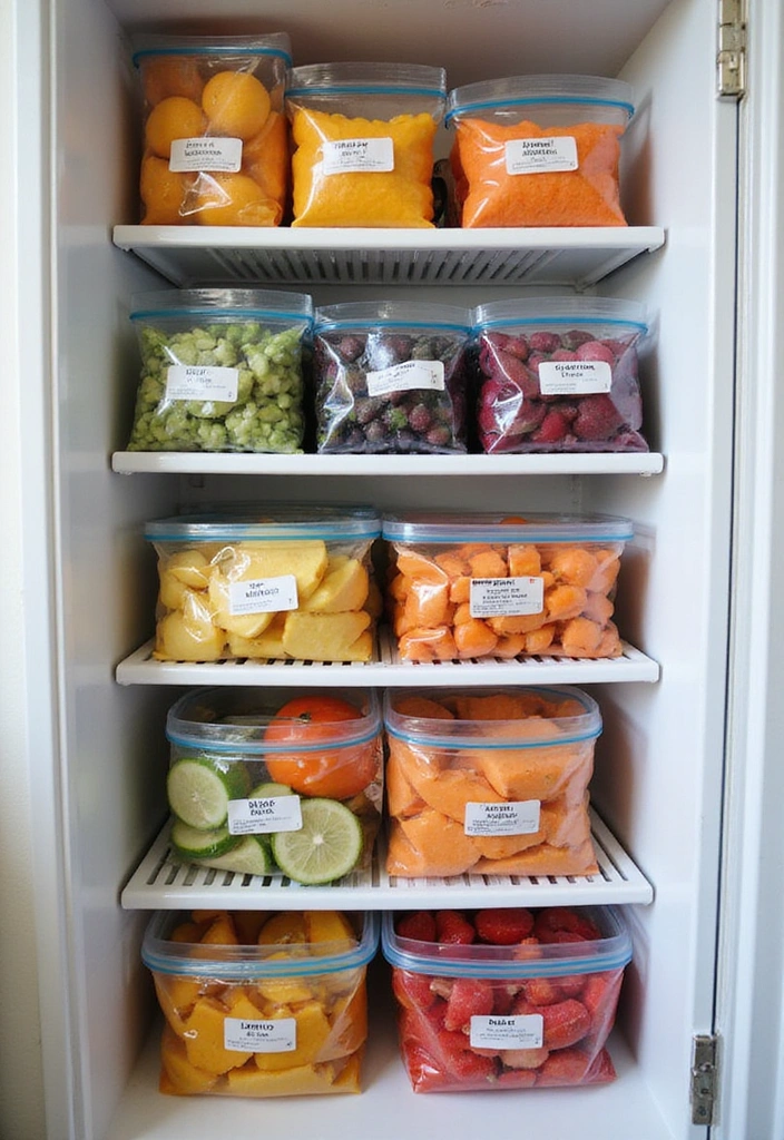 25 Budget-Friendly Fruit and Vegetable Storage Hacks You Can Do This Weekend! - 10. Freeze Excess Fruits and Veggies