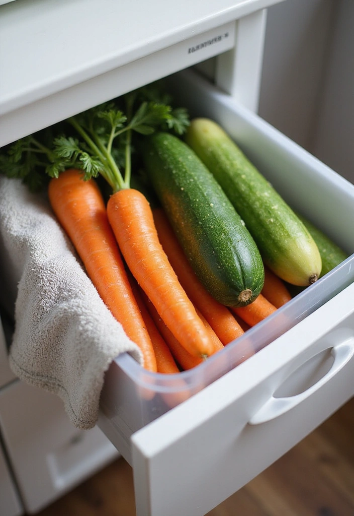 25 Budget-Friendly Fruit and Vegetable Storage Hacks You Can Do This Weekend! - 14. Store Vegetables in a Humid Environment