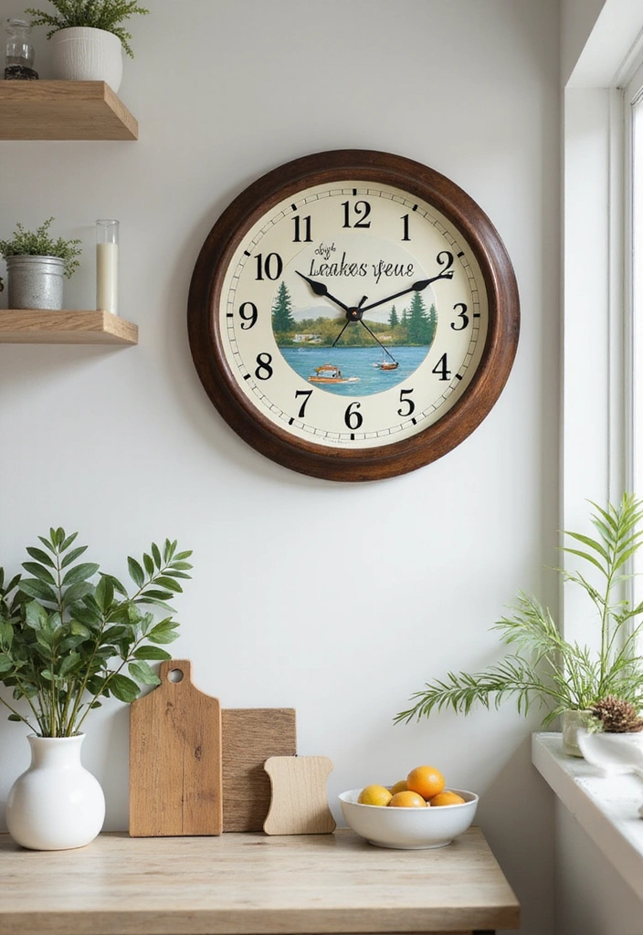 25 Charming Lake House Decor Accents That'll Make You Smile Every Day! - 19. Cheerful Wall Clocks