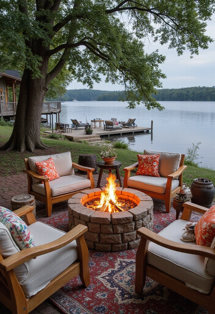 25 Charming Lake House Decor Accents That'll Make You Smile Every Day! - 20. Cozy Fire Pit Accessories