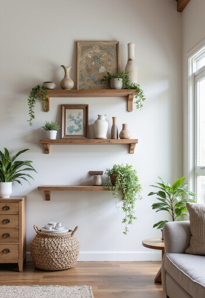 25 Charming Lake House Decor Accents That'll Make You Smile Every Day! - 23. Decorative Shelving