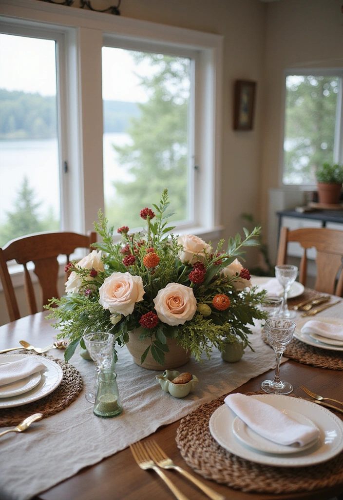 25 Charming Lake House Decor Accents That'll Make You Smile Every Day! - 7. Whimsical Table Centerpieces