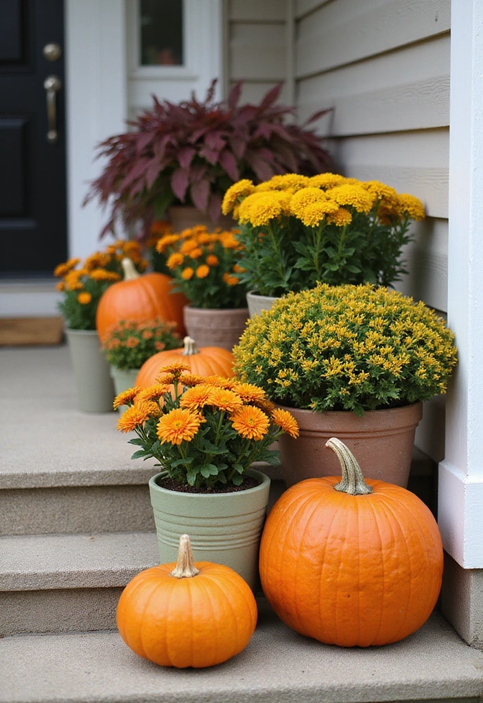 25 Creative Fall Outdoor Decor Ideas That’ll Make Your Home the Talk of the Block! - 18. Unique Planter Arrangements