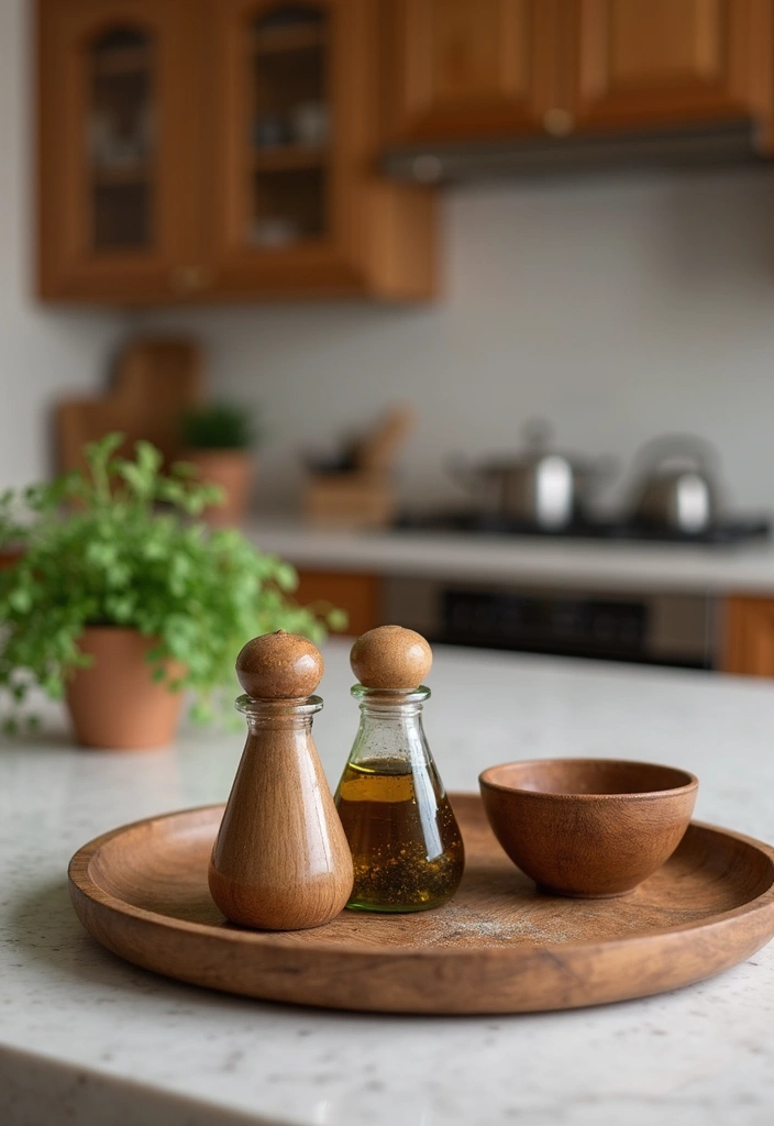 25 Farmhouse Tray Decor Ideas That'll Transform Your Space Into a Cozy Retreat! - 7. Kitchen Counter Organization