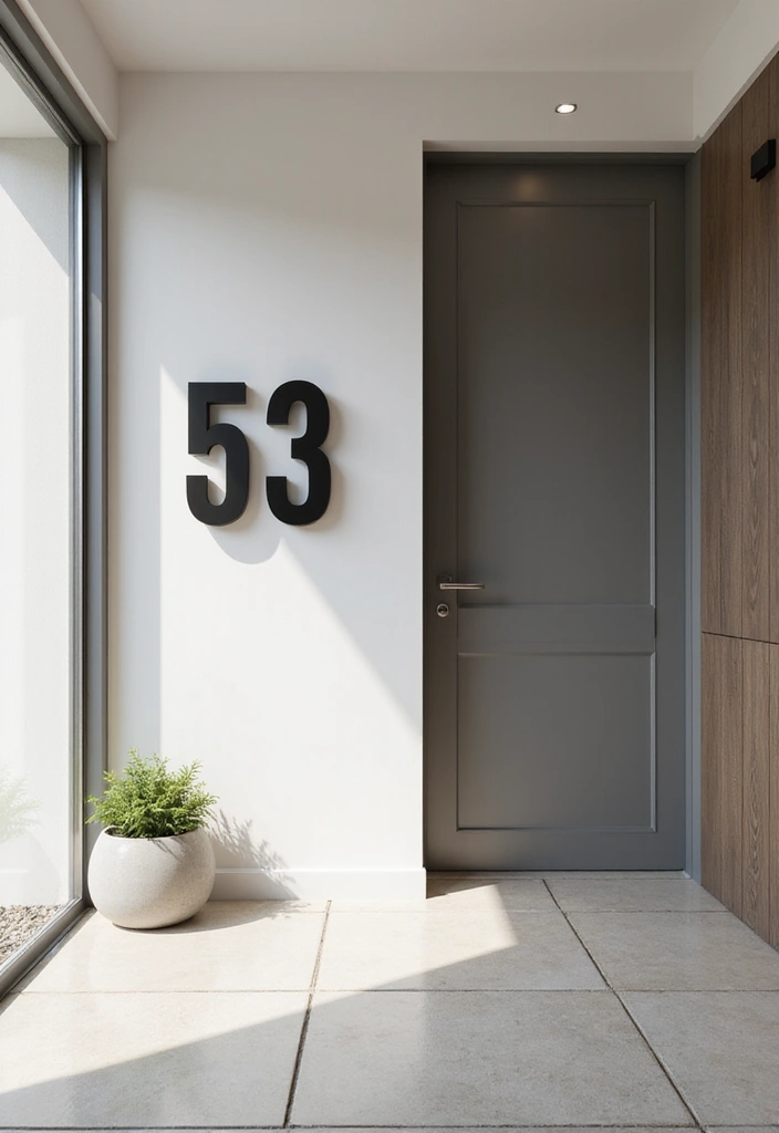 25 Modern House Number Ideas That Define Contemporary Style (You Can’t Miss #17!) - 13. Floating Numbers