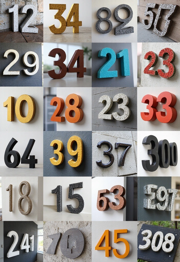 25 Modern House Number Ideas That Define Contemporary Style (You Can’t Miss #17!) - 15. 3D Printed Designs