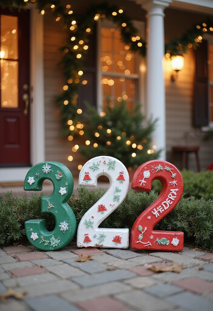 25 Modern House Number Ideas That Define Contemporary Style (You Can’t Miss #17!) - 25. Seasonal Decor