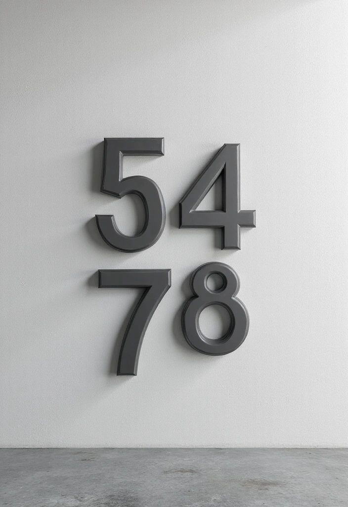 25 Modern House Number Ideas That Define Contemporary Style (You Can’t Miss #17!) - 3. Geometric Shapes
