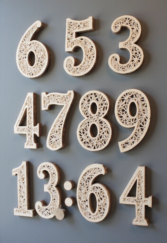 25 Modern House Number Ideas That Define Contemporary Style (You Can’t Miss #17!) - 7. Customized Laser-Cut Designs