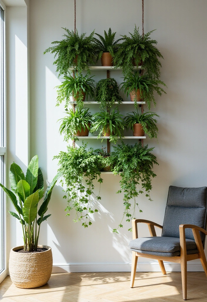 25 Stunning DIY Room Divider Ideas That Will Transform Your Space on a Budget! - 19. Hanging Plant Divider
