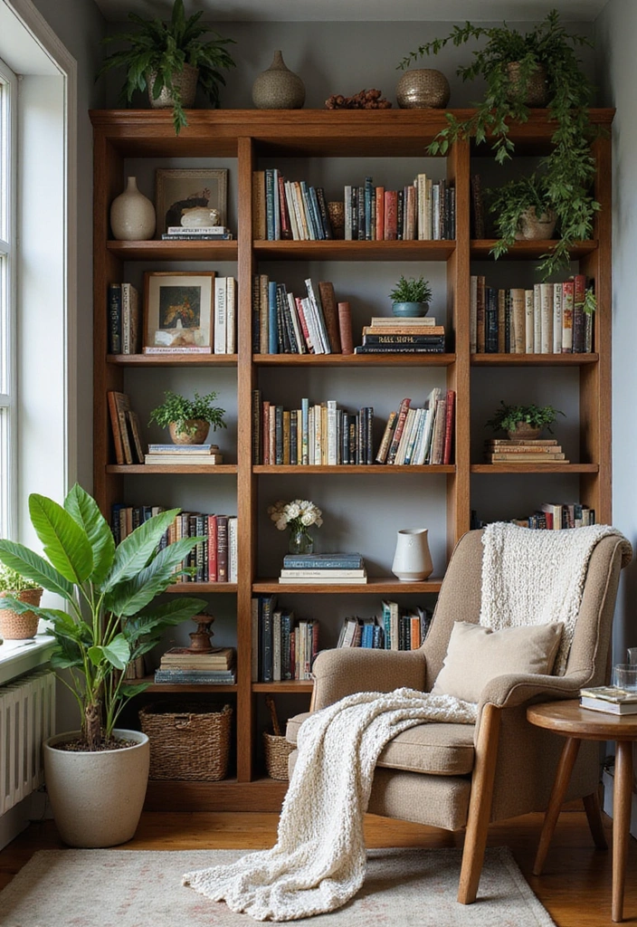 25 Stunning DIY Room Divider Ideas That Will Transform Your Space on a Budget! - 5. Chic Bookshelf Barrier