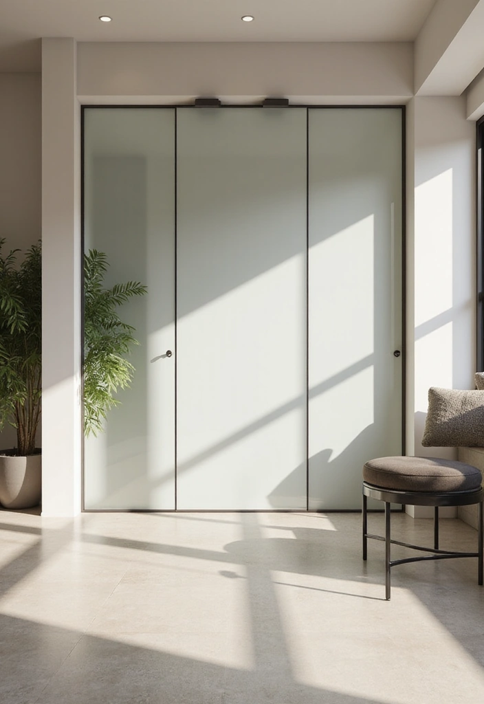 25 Stunning DIY Room Divider Ideas That Will Transform Your Space on a Budget! - 7. Glass Panel Elegance