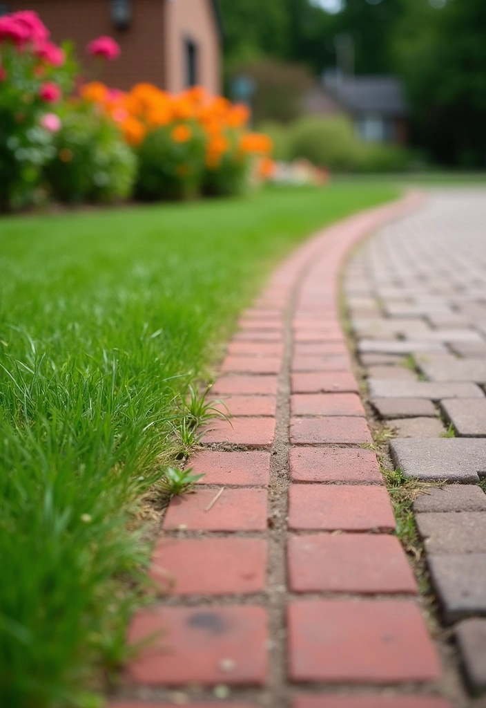 25 Stunning Driveway Edging Ideas to Boost Your Curb Appeal (You Won't Believe #6!) - 1. Classic Brick Edging