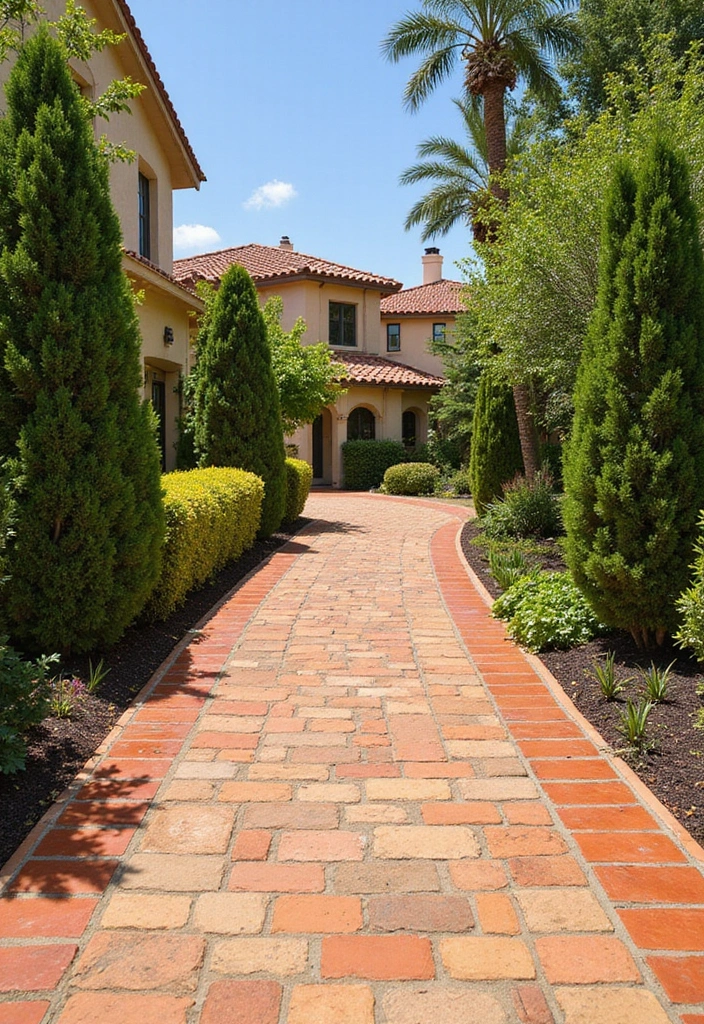 25 Stunning Driveway Edging Ideas to Boost Your Curb Appeal (You Won't Believe #6!) - 10. Terracotta Tile Borders