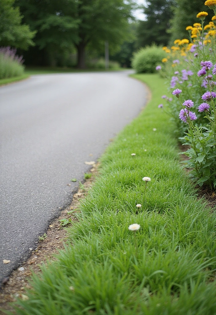 25 Stunning Driveway Edging Ideas to Boost Your Curb Appeal (You Won't Believe #6!) - 15. Simple Grass Edging