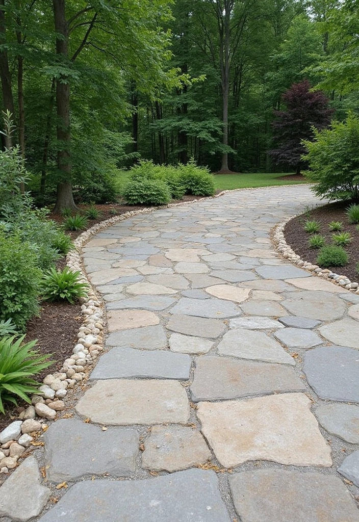 25 Stunning Driveway Edging Ideas to Boost Your Curb Appeal (You Won't Believe #6!) - 3. Natural Stone Elegance