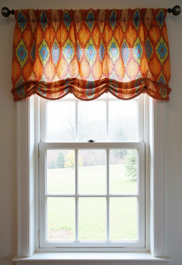 10 Bold Eclectic Window Valance Ideas That Will Make a Statement in Any Room! - 1. Colorful Geometric Prints
