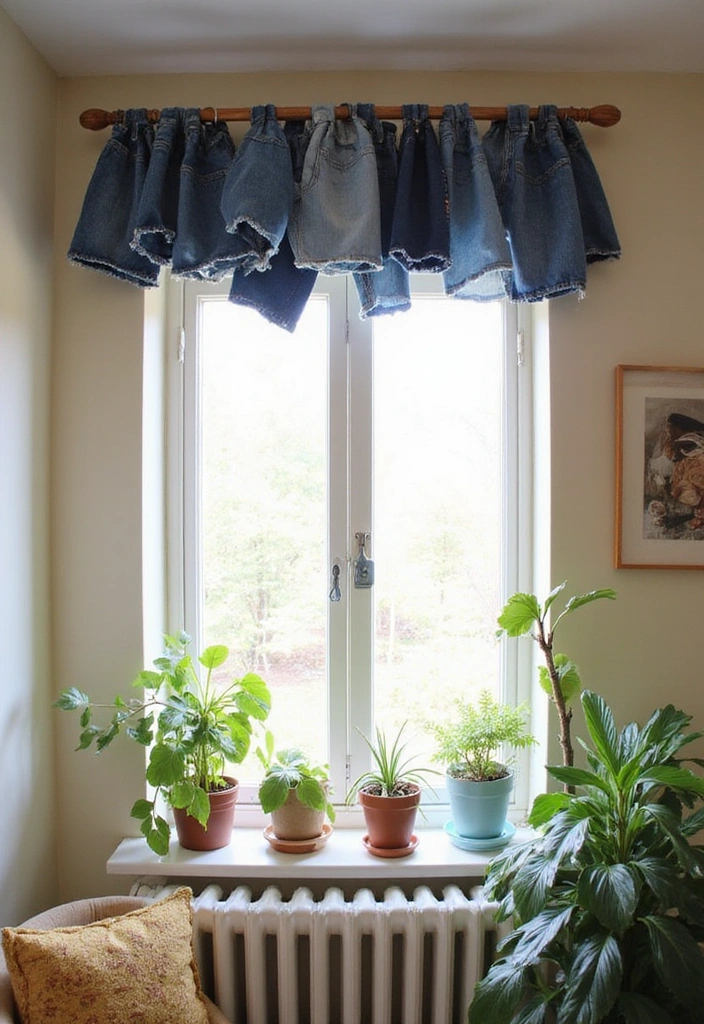 10 Bold Eclectic Window Valance Ideas That Will Make a Statement in Any Room! - 10. Repurposed Materials