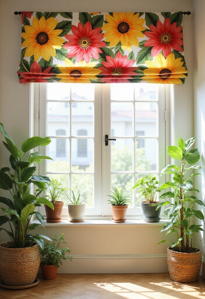 10 Bold Eclectic Window Valance Ideas That Will Make a Statement in Any Room! - 3. Bold Floral Patterns