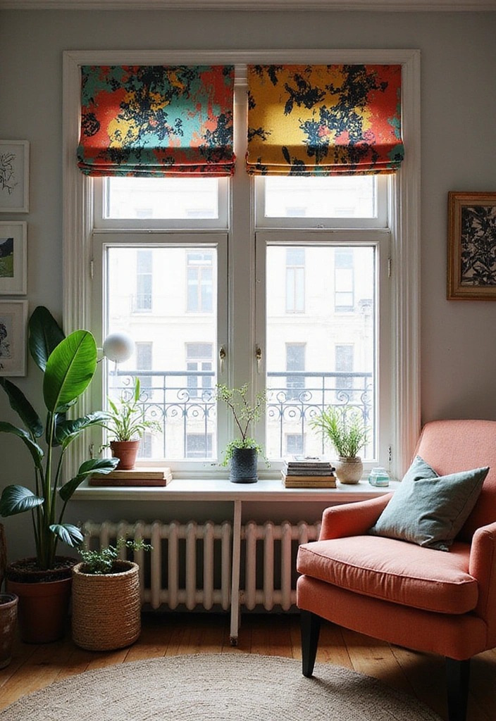 10 Bold Eclectic Window Valance Ideas That Will Make a Statement in Any Room! - 9. Urban Art Prints