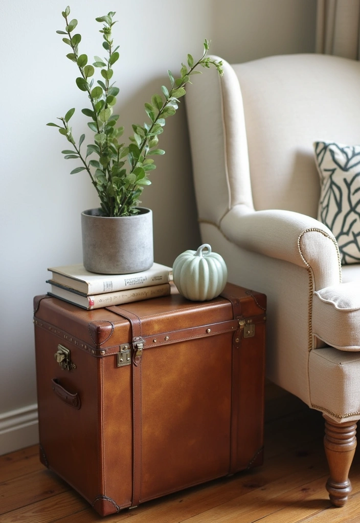12 Creative Upcycled Furniture Ideas That Will Blow Your Mind (You Won't Believe #3!) - 1. Vintage Suitcase Side Table