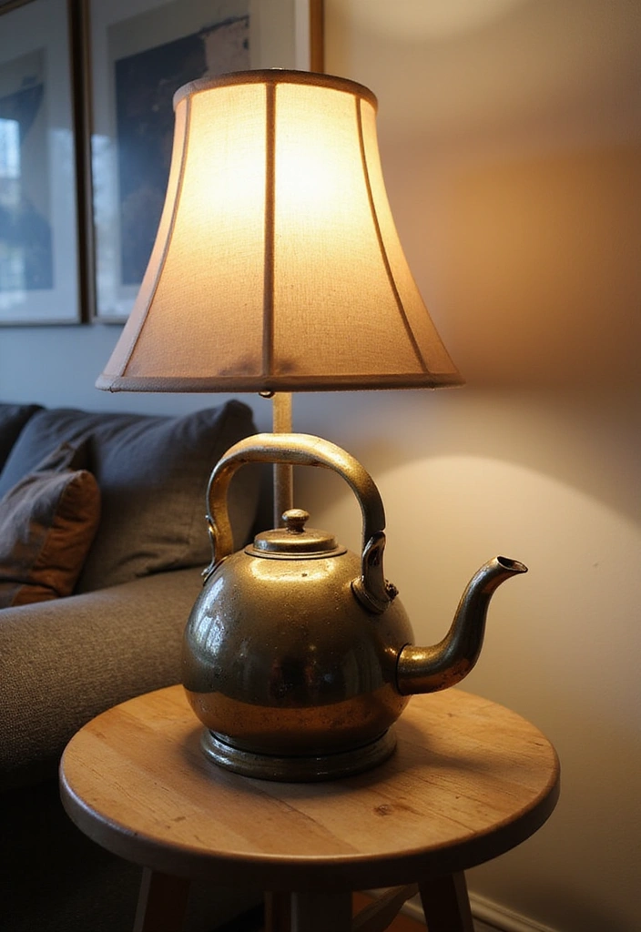 12 Creative Upcycled Furniture Ideas That Will Blow Your Mind (You Won't Believe #3!) - 10. Upcycled Table Lamp