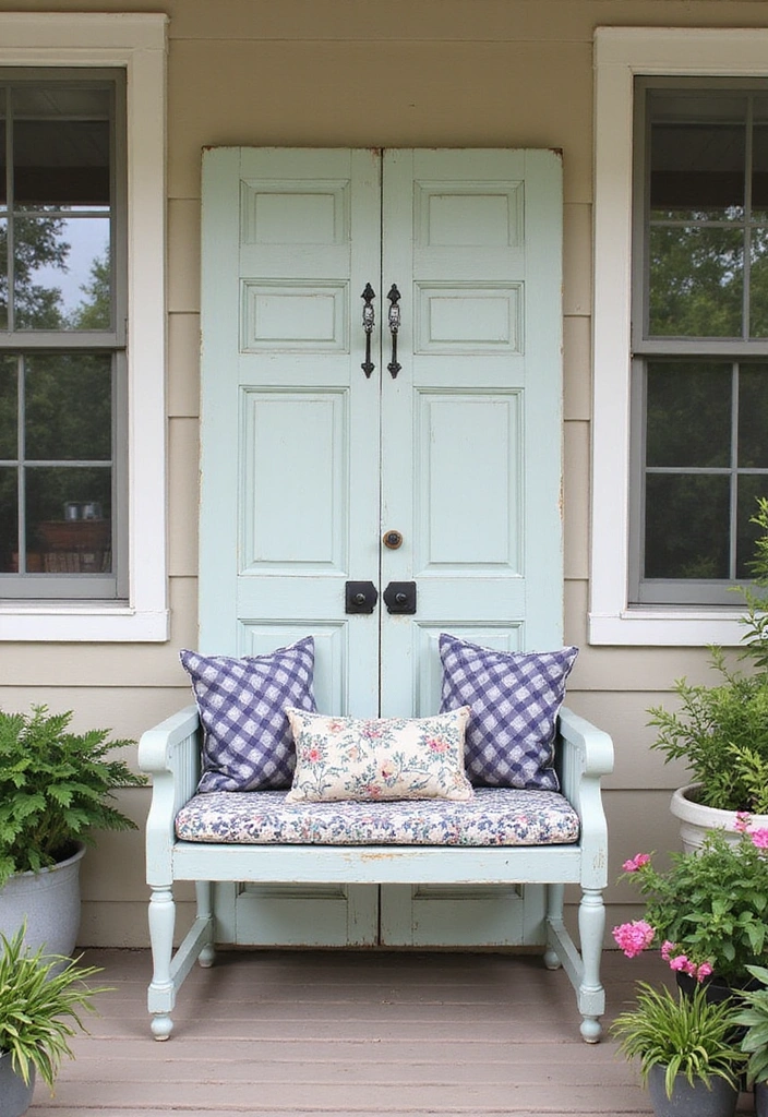 12 Creative Upcycled Furniture Ideas That Will Blow Your Mind (You Won't Believe #3!) - 4. Upcycled Door Bench