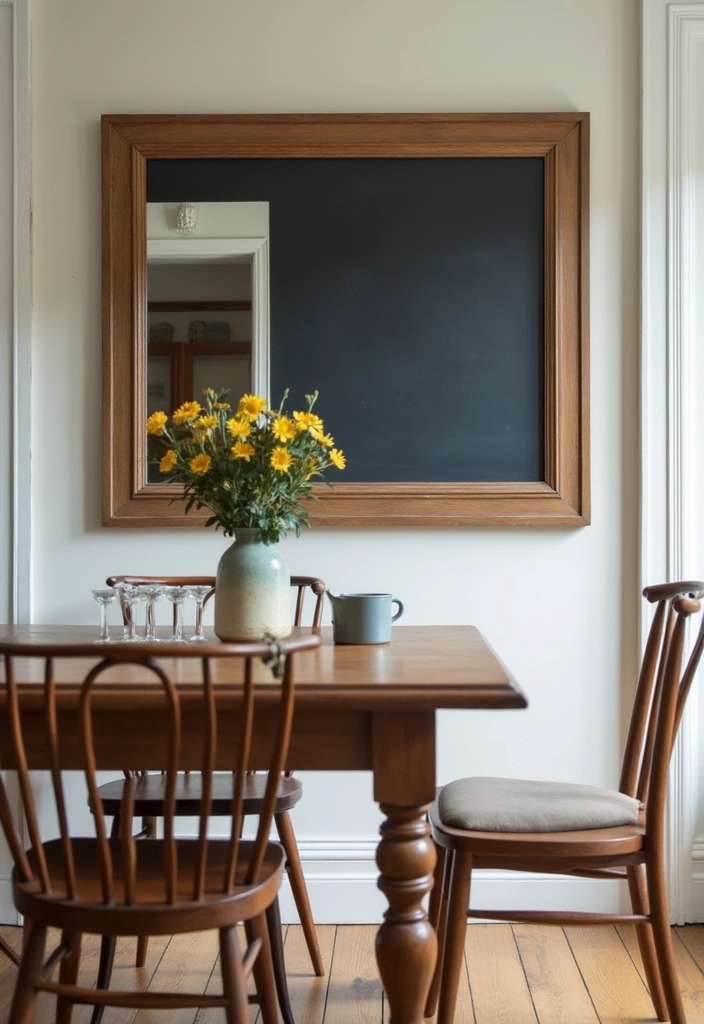 12 DIY Dining Room Mirror Ideas That Are Both Chic and Affordable (Get Inspired by #5!) - 10. DIY Framed Chalkboard Mirror