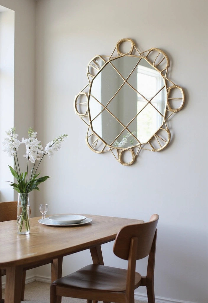 12 DIY Dining Room Mirror Ideas That Are Both Chic and Affordable (Get Inspired by #5!) - 2. Geometric Mirror Design