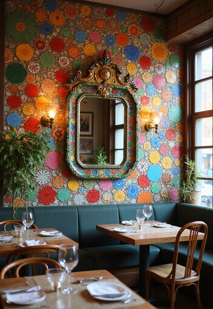 12 DIY Dining Room Mirror Ideas That Are Both Chic and Affordable (Get Inspired by #5!) - 8. Colorful Mosaic Mirror
